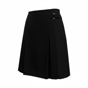 Black H&M Buckle Kilt Skirt